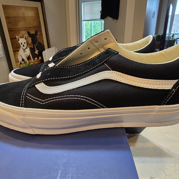 New Vans Premium Old Skool 36 LX Black/White Sneakers Low-Top Shoes MENS SZ 12 - Picture 1 of 9